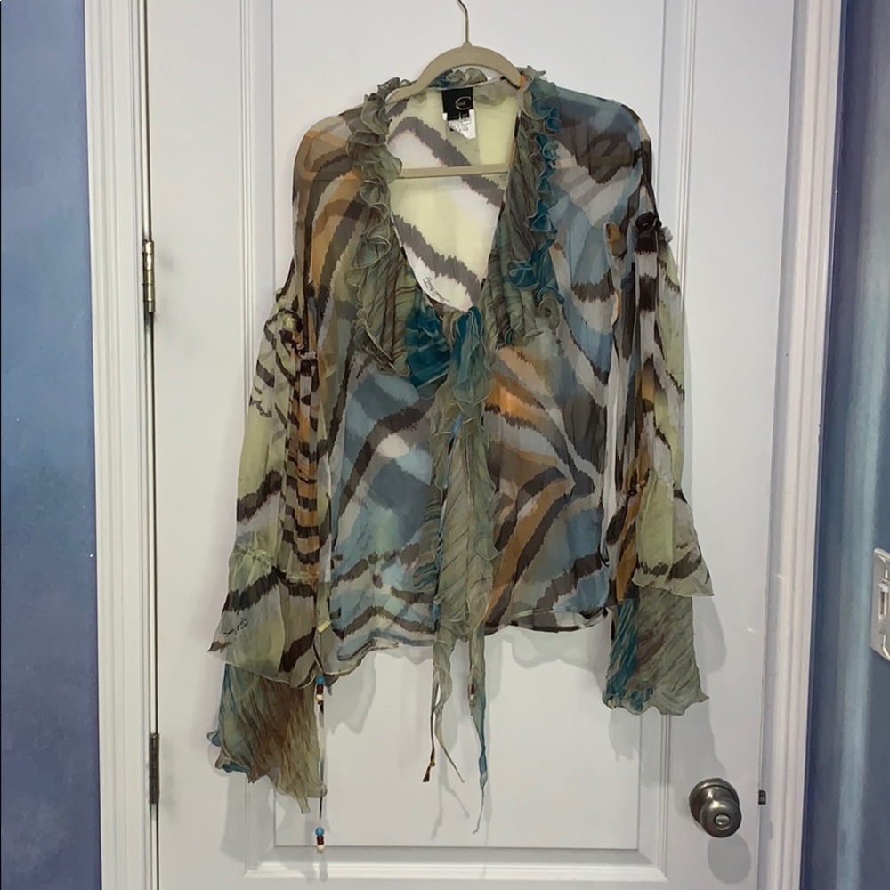 JUST CAVALLI SILK BLOUSE SIZE 44